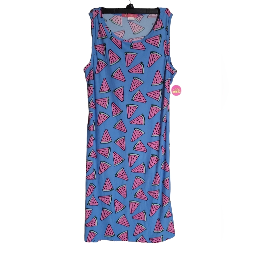 5 more minutes watermelon design dress cover up pj  nighty size medium